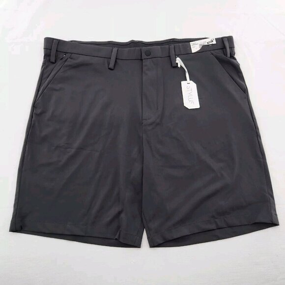 Stylus Performance Chino Shorts, Mens Size 48, Dark Charcoal - Picture 1 of 4